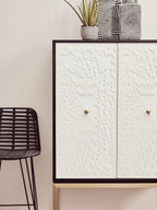 Black and White Two Door Cabinet | Dumas