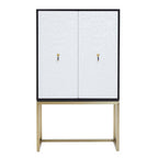 Black and White Two Door Cabinet | Dumas