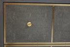 Grey and Gold Warm Metallic Finish Shagreen Effect 4-Drawer Console Table with Knob Handle | Deskey