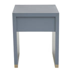 Grey and Gold Metallic Base Shagreen Effect 1-Drawer Side Table with Knob Handle | Deskey