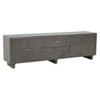 Grey Shagreen Effect Media Unit | Deskey