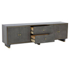 Grey Shagreen Effect Media Unit | Deskey