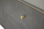 Grey Shagreen Effect Media Unit | Deskey
