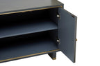 Grey Shagreen Effect Media Unit | Deskey