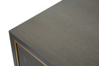 Grey Shagreen Effect Media Unit | Deskey