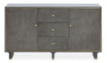 Grey Shagreen Effect Three Drawer Sideboard | Deskey