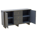 Grey Shagreen Effect Three Drawer Sideboard | Deskey