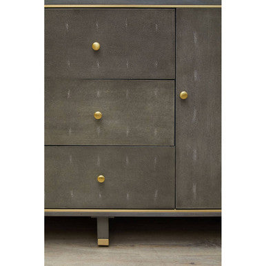 Grey Shagreen Effect Three Drawer Sideboard | Deskey