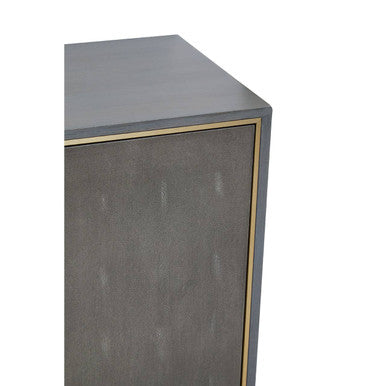 Grey Shagreen Effect Three Drawer Sideboard | Deskey
