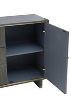 Grey Shagreen Effect Three Drawer Sideboard | Deskey