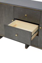 Grey Shagreen Effect Three Drawer Sideboard | Deskey