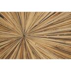 Brown and Gold Ebony Bamboo Sunburst Top Console Table with Clean-Lined, Gabelle