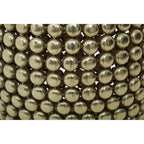Gold Finish Interlinked Beaded Iron Stool and Side Table | Templar