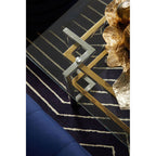 Clear Tempered Glass Top Coffee Table with Silver and Gold Stainless Steel Base | Elino