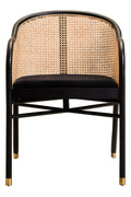 Rattan Chair with Black Seat | Corso