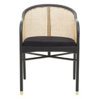 Rattan Chair with Black Seat | Corso
