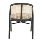 Rattan Chair with Black Seat | Corso