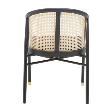 Rattan Chair with Black Seat | Corso
