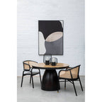 Rattan Chair with Black Seat | Corso
