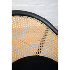 Rattan Chair with Black Seat | Corso