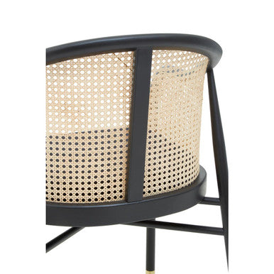 Rattan Chair with Black Seat | Corso