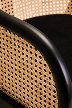 Rattan Chair with Black Seat | Corso
