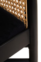Rattan Chair with Black Seat | Corso