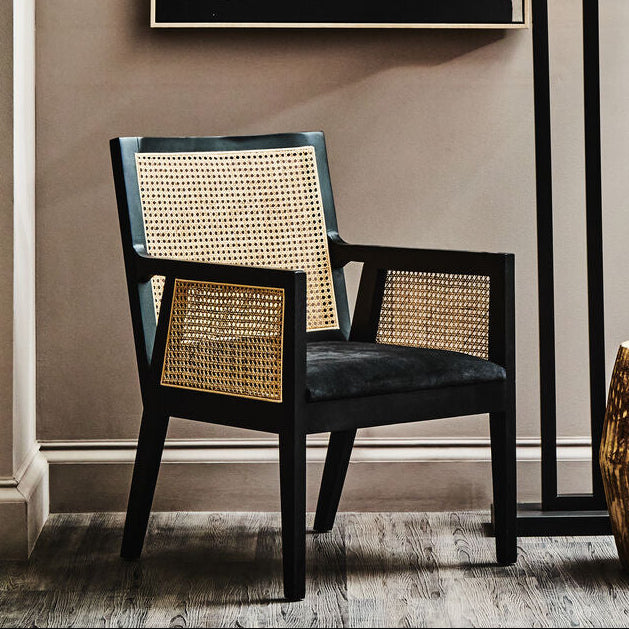 Rattan Chair with Black Frame | Corso
