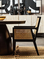 Rattan Chair with Black Frame | Corso