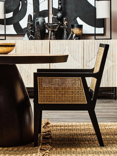 Rattan Chair with Black Frame | Corso