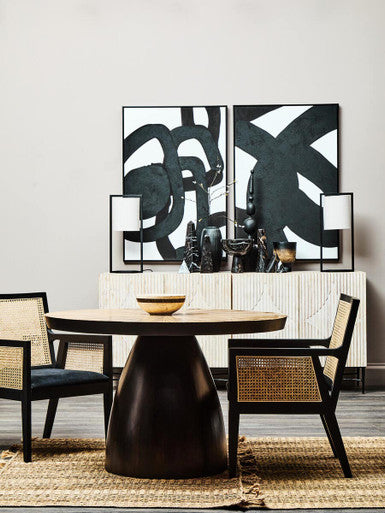 Rattan Chair with Black Frame | Corso