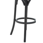 Black and Natural Rattan Stool | Corso