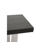 Natural Elm Wood Console Table with Silver Finish Frame | Ulmus