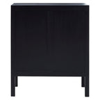 Black Sideboard with Two Rattan Doors | Corso