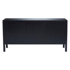 Black Sideboard with 3 Rattan Doors | Corso