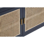 Black Sideboard with 3 Rattan Doors | Corso