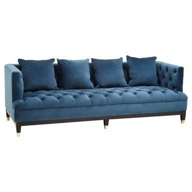 3 Seater Navy Fabric Sofa | Sefira