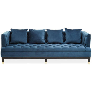 3 Seater Navy Fabric Sofa | Sefira