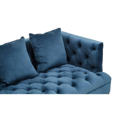 3 Seater Navy Fabric Sofa | Sefira