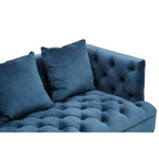 3 Seater Navy Fabric Sofa | Sefira