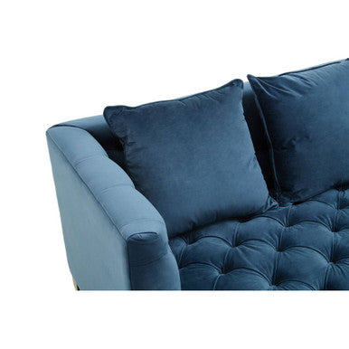 3 Seater Navy Fabric Sofa | Sefira