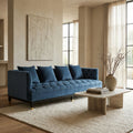 3 Seater Navy Fabric Sofa | Sefira