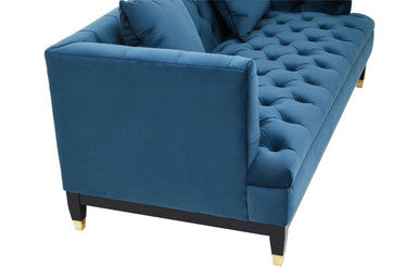 2 Seater Navy Fabric Sofa | Sefira