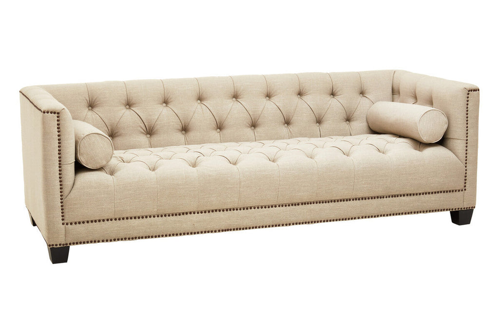 3 Seater Stone Fabric Sofa | Surina
