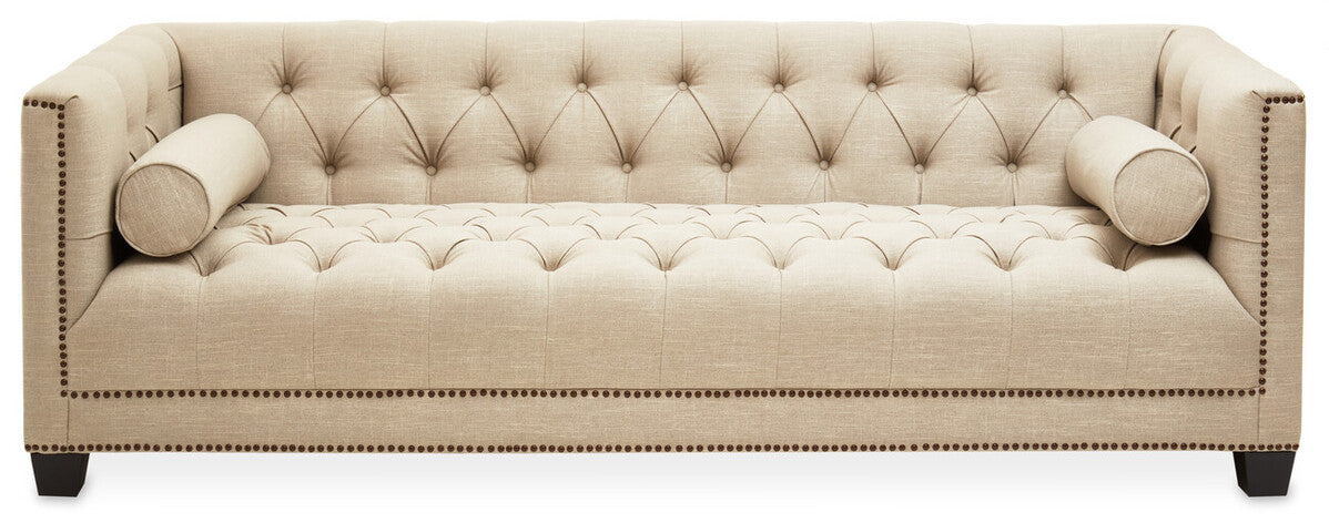 3 Seater Stone Fabric Sofa, Surina