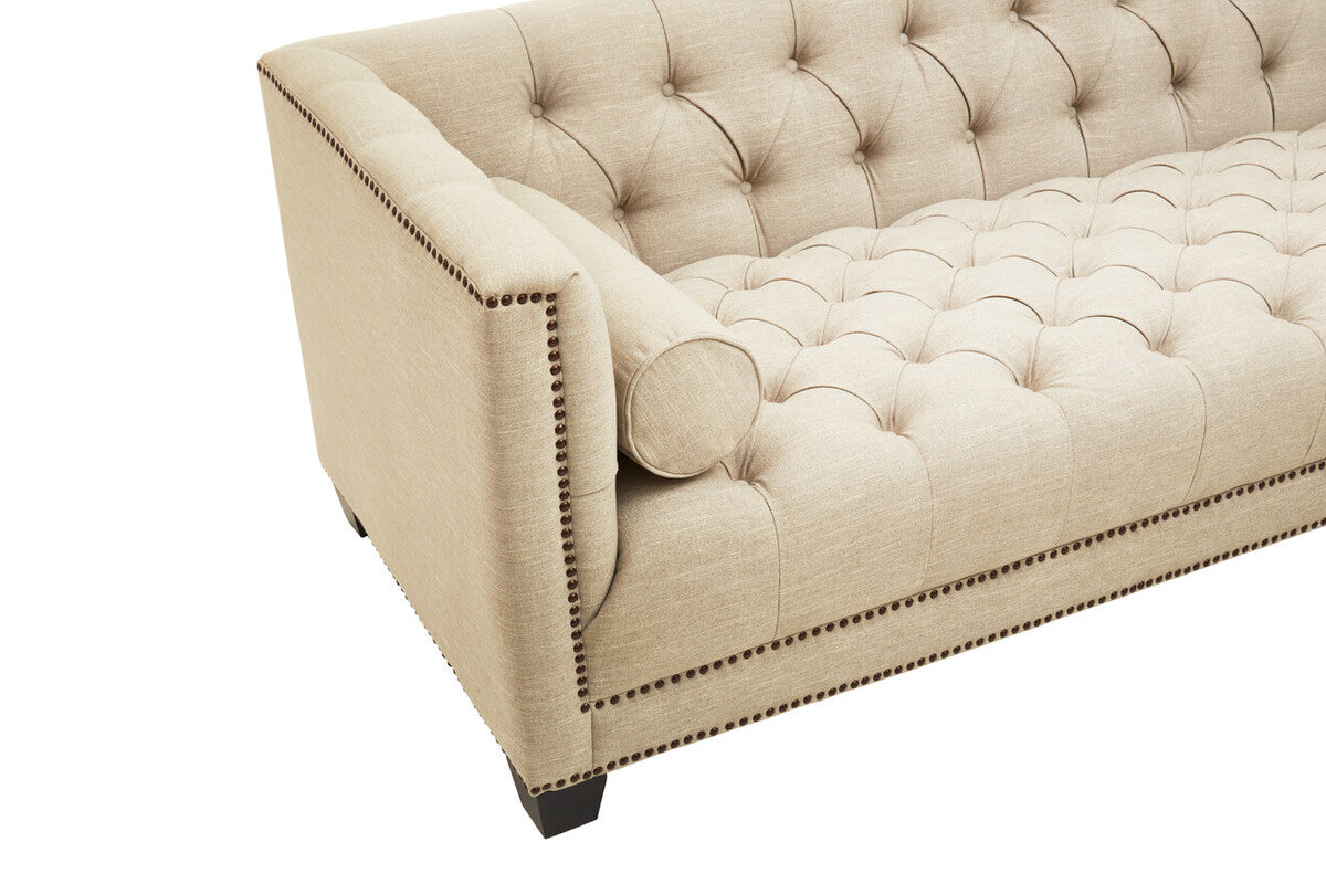 3 Seater Stone Fabric Sofa | Surina