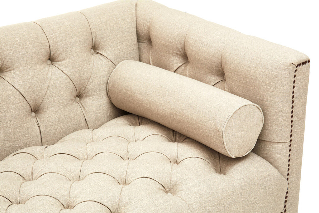 3 Seater Stone Fabric Sofa | Surina
