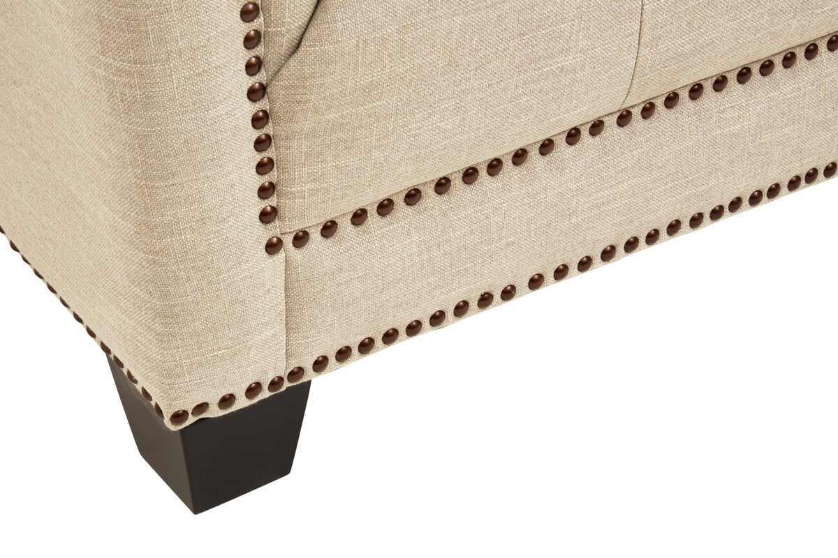 3 Seater Stone Fabric Sofa | Surina
