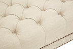 3 Seater Stone Fabric Sofa | Surina