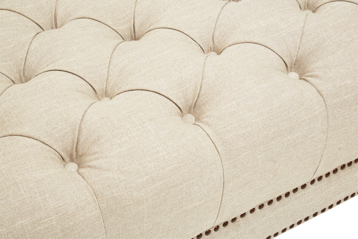 3 Seater Stone Fabric Sofa | Surina